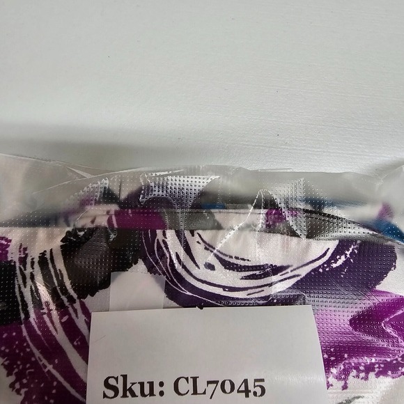 Sele Babydoll Top Womens Medium Colorful Satin Short Sleeve Tie Y2K - Picture 15 of 15